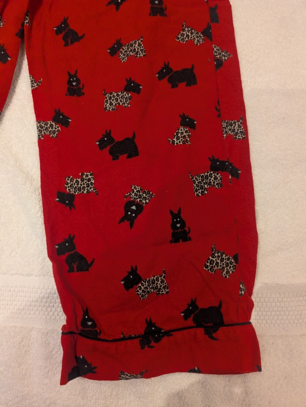 Vintage Adonna Red Scottie Dog 100% Cotton 2-Piece Pajama Set Large - Picture 11 of 12